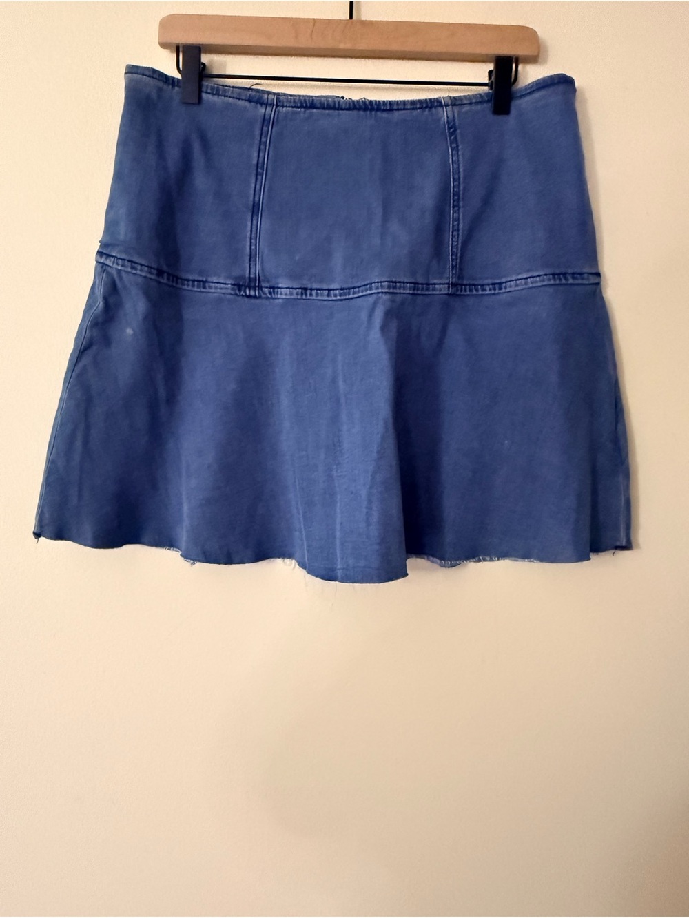 We The Free Blue Denim Circle Skirt, size 12